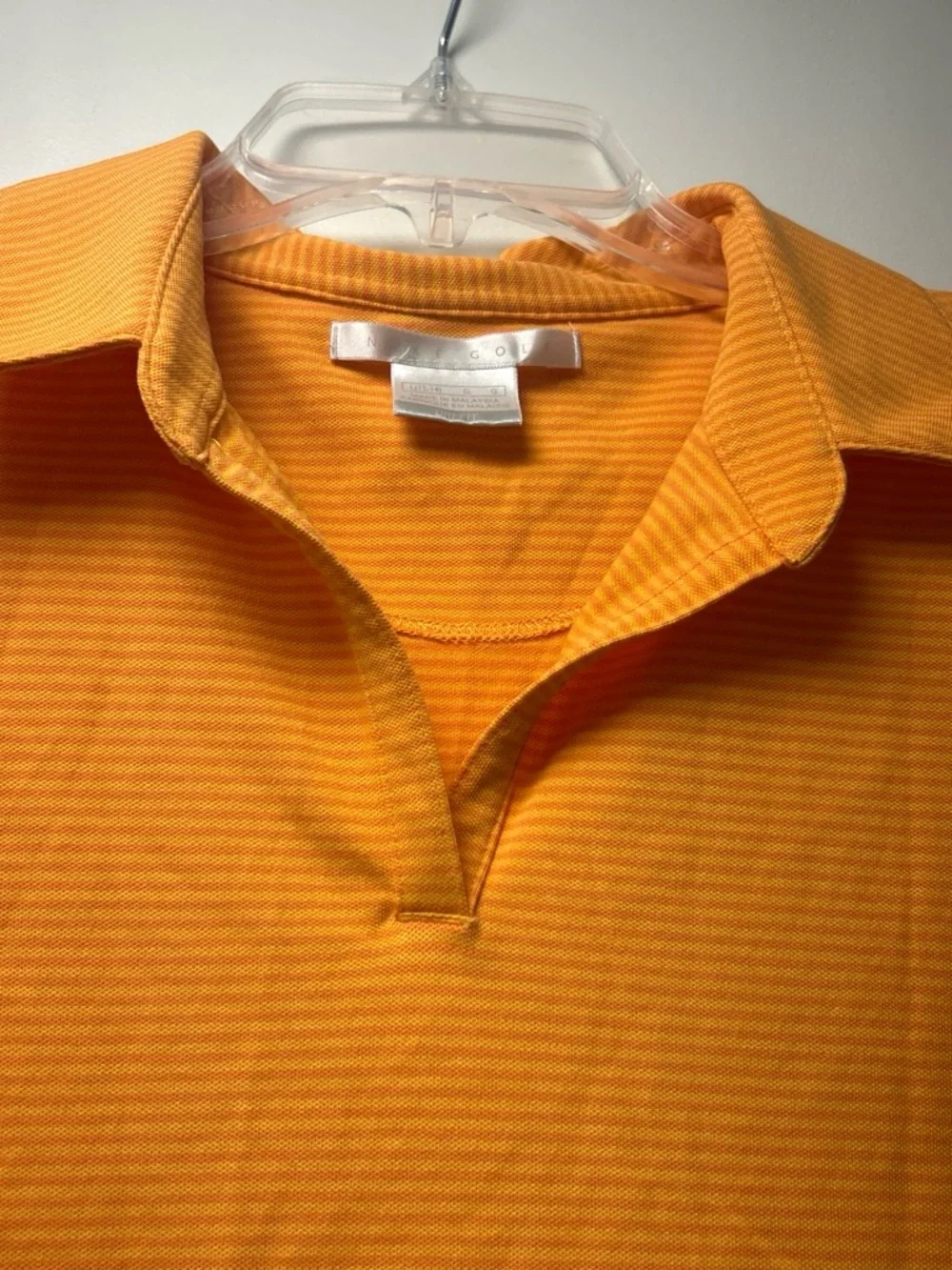 Nike Sleeveless Polo Tank Top in Orange